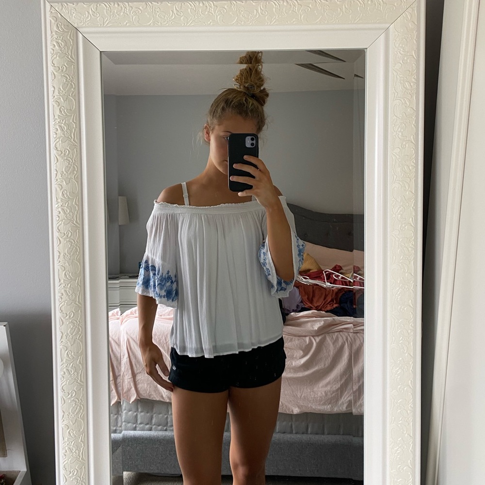 Floral off the shoulder top